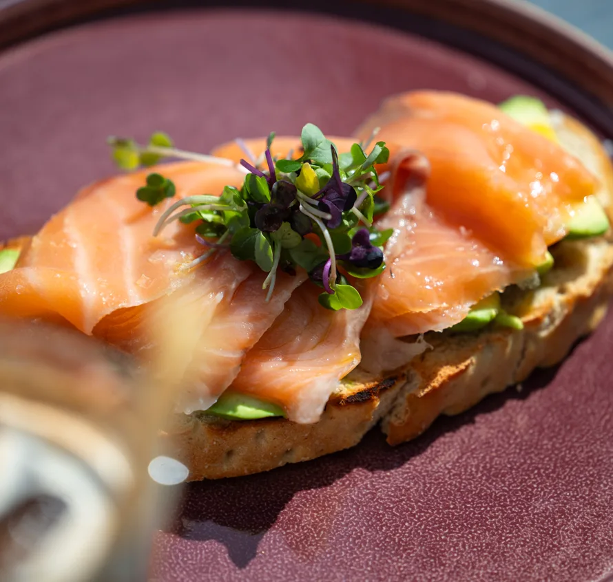 Avocado and salmon toast