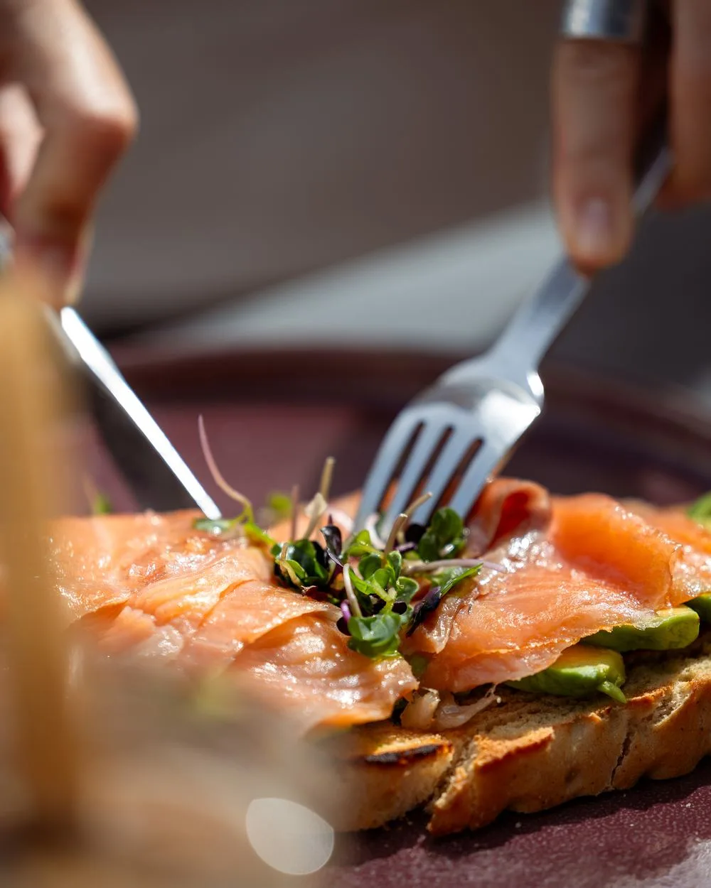 Salmon and avocado toast